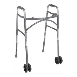 Drive Medical Bariatric Aluminum Folding Two Button Walker